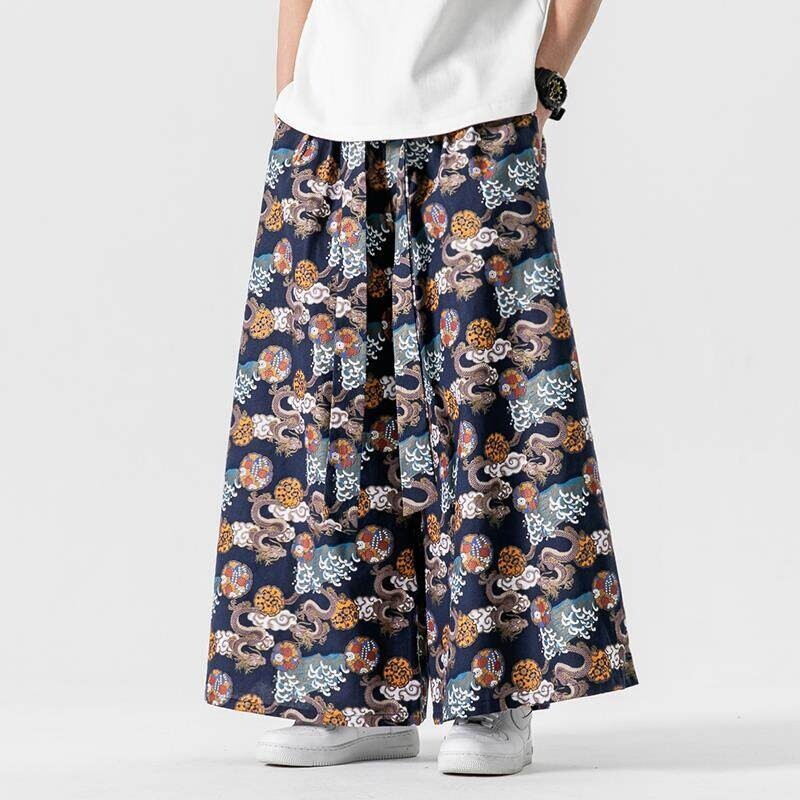 Retro Track Pant - Pantalon de samouraï japonais pour hommes,