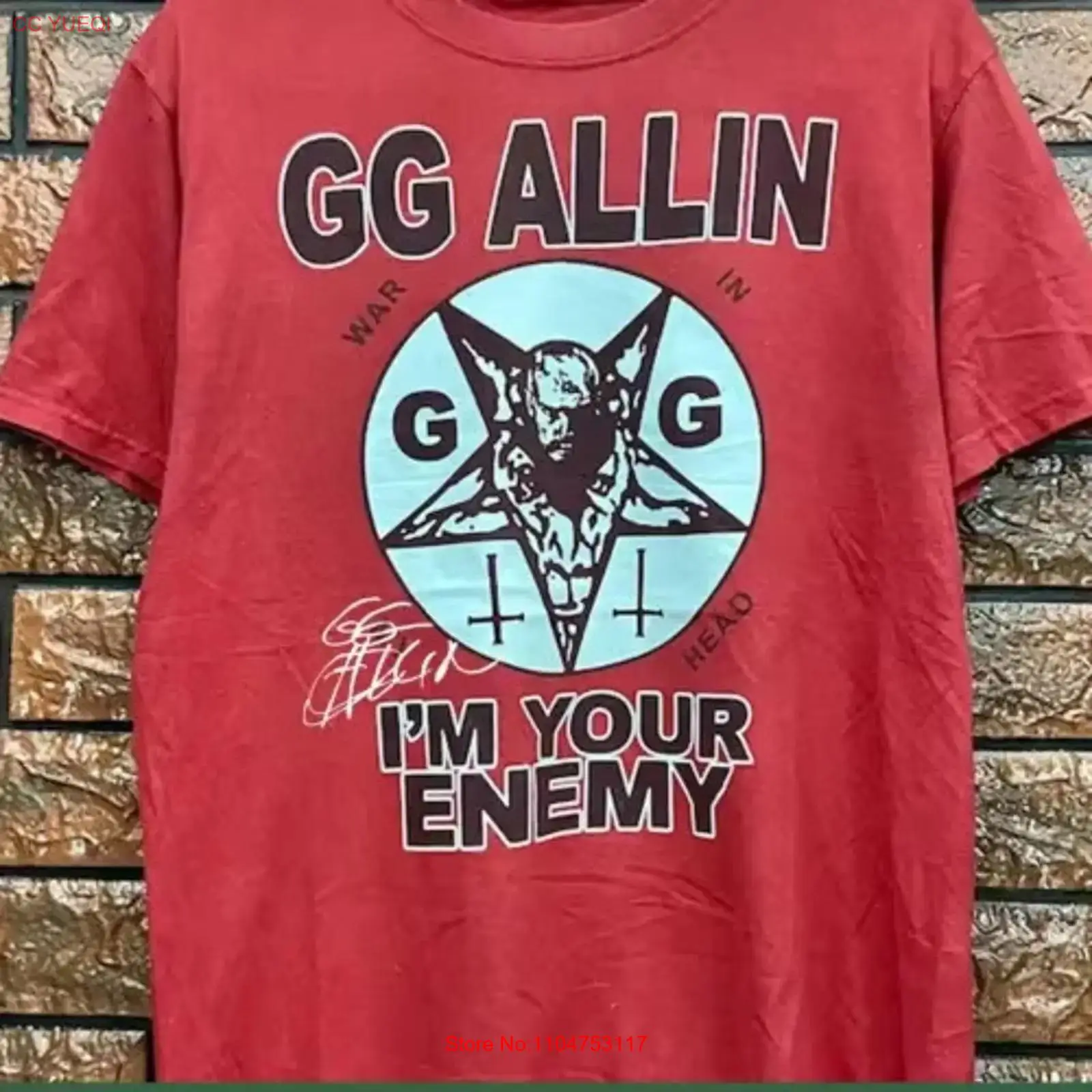 Vintage Fashion News - T-shirt GG Allin Singer pour hommes,