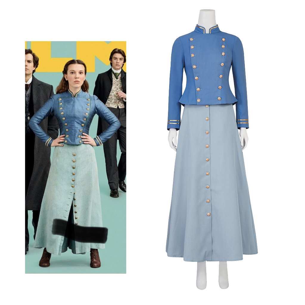 Vintage Fashion Dresses - Film Cosplay Enola Holmes 2 Cosplay