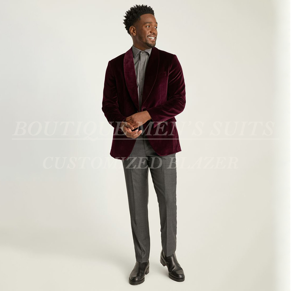 Velvet Blazer Vintage - Costume Homme Vintage Quotidien, Blazer à