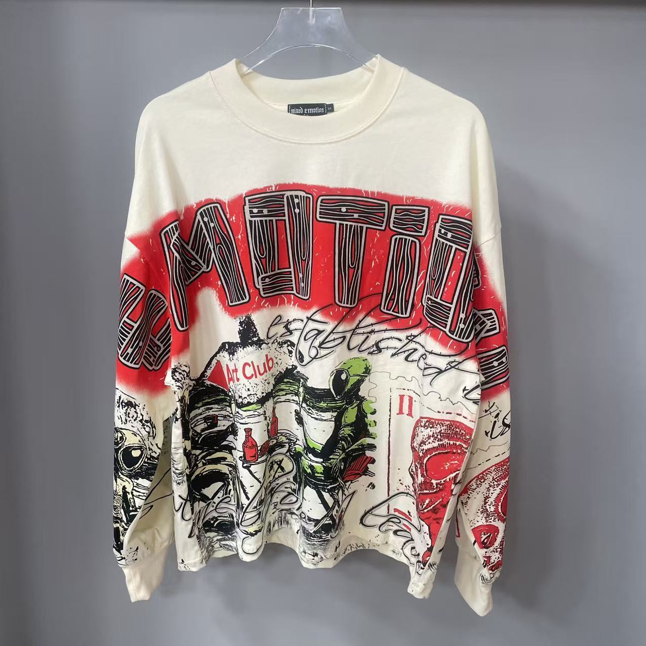 Vintage Fashion Style - T-shirt à manches longues MIXED-EMOTION de
