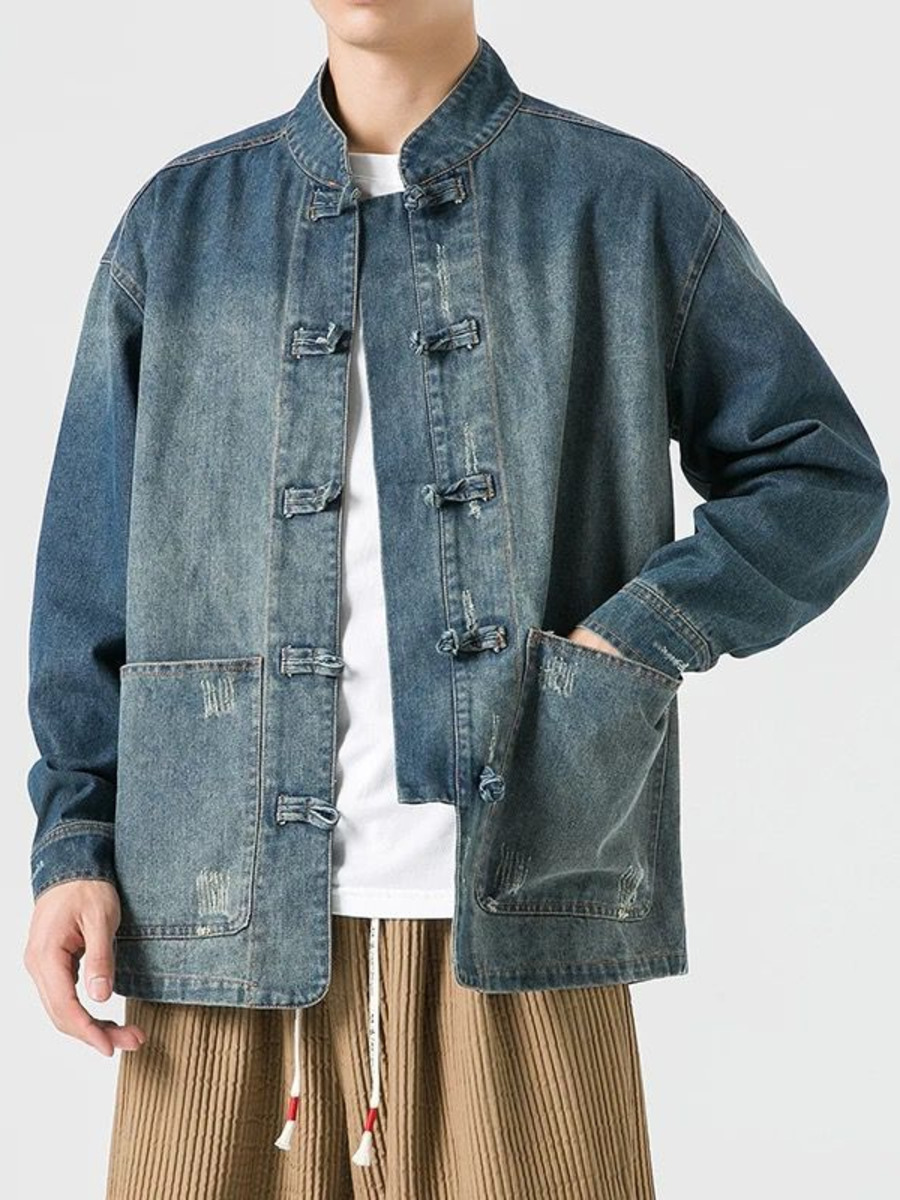 Vintage Fashion Hong Kong - Veste en jean délavé de style