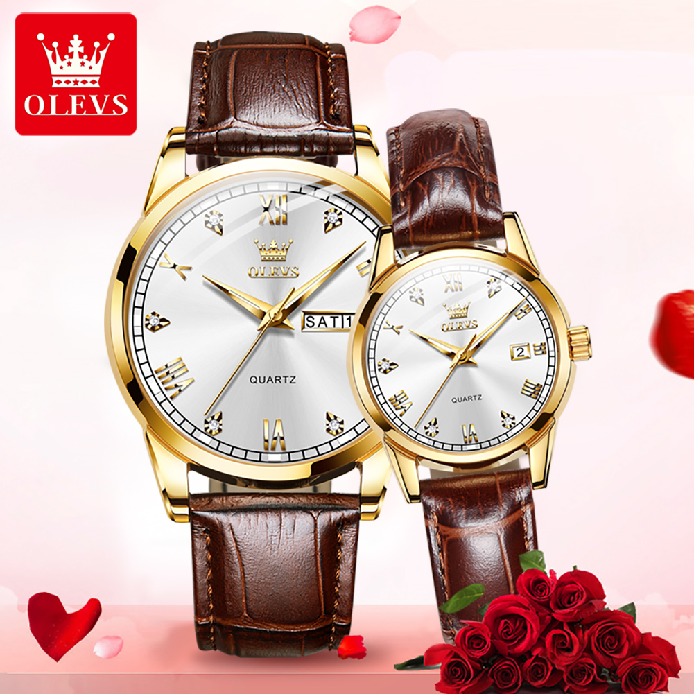 Vintage Fashion Week - Montres de couple OLEVS, style business,