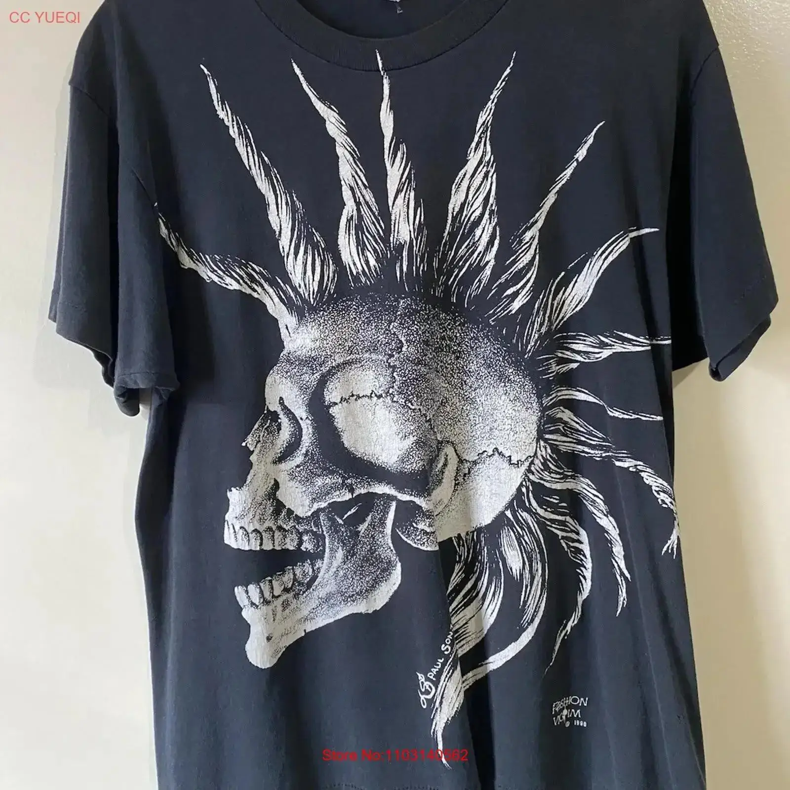 Vintage Fashion Victim Shirt - T-shirt vintage Fashion Victim 1990, délavé,