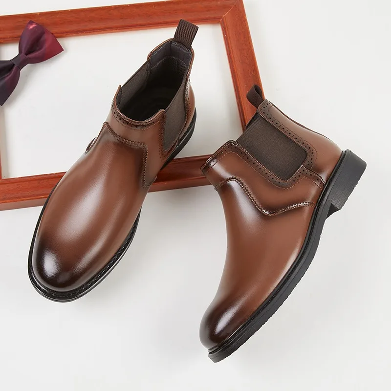 Vintage Fashion Style - Bottes Oxford en cuir Vintage pour