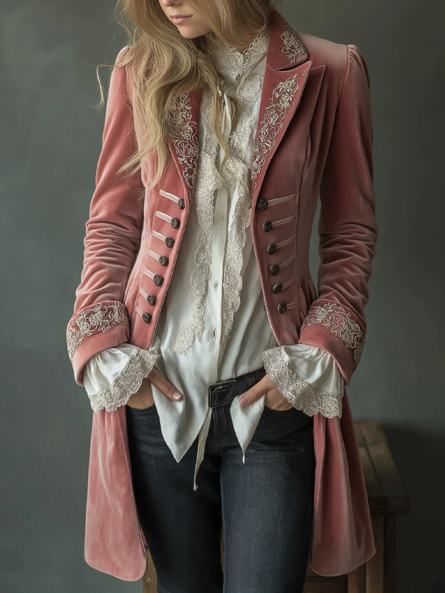 Velvet Blazer Vintage - Blazer en velours élégant et chic