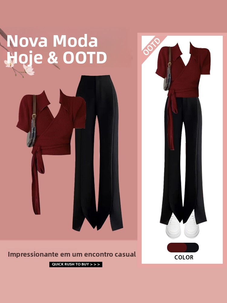 Vintage Fashion Hong Kong - Ensemble deux pièces vintage style Hong