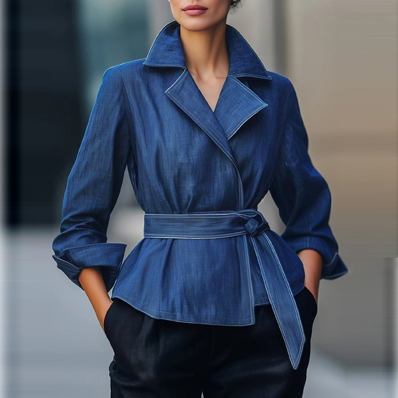 Vintage Women Fashion - Veste en jean tendance automne-printemps 2026