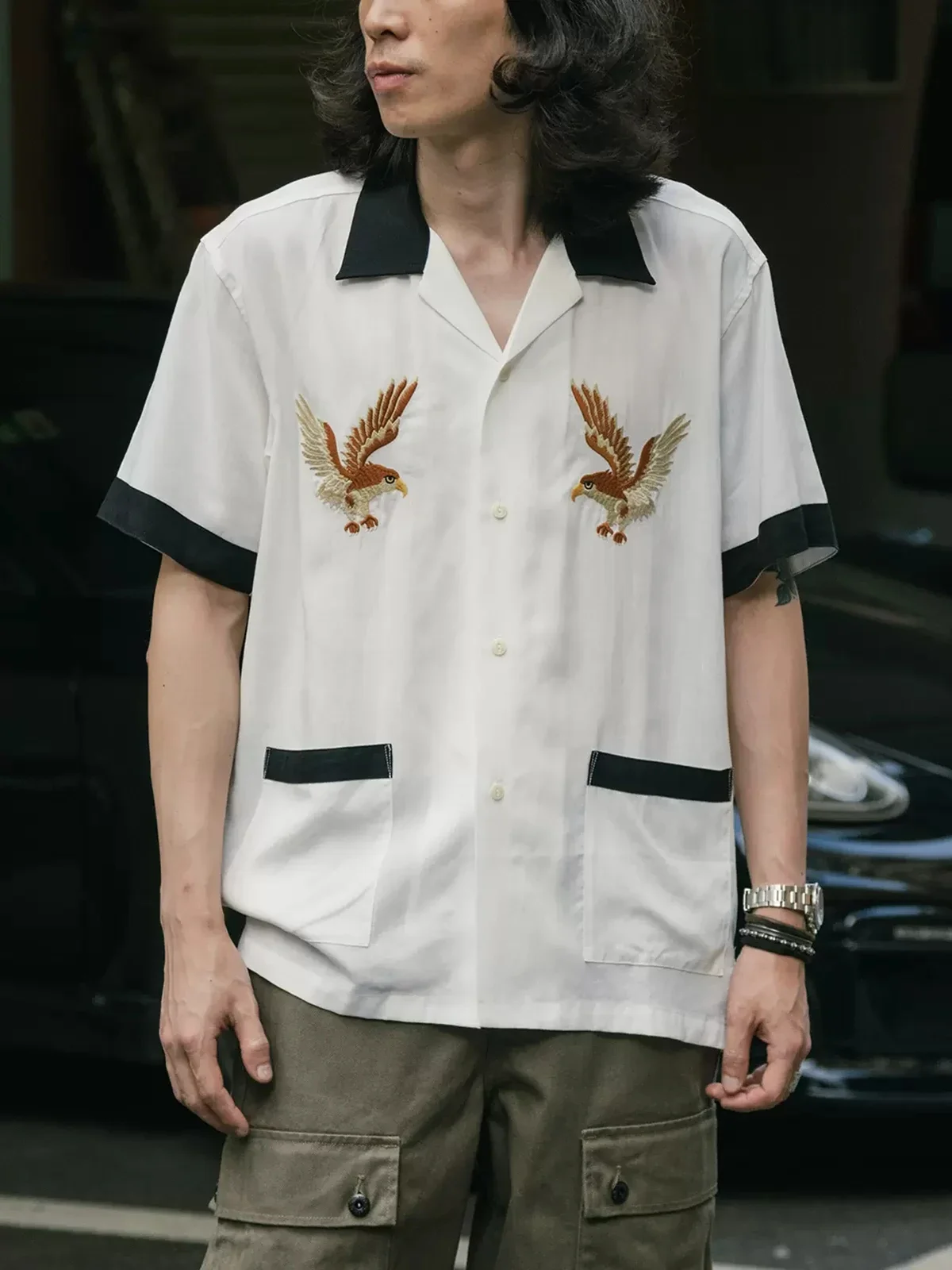 Chemise de camp brodée à l'anc - Bowling Shirt Camp avis et prix