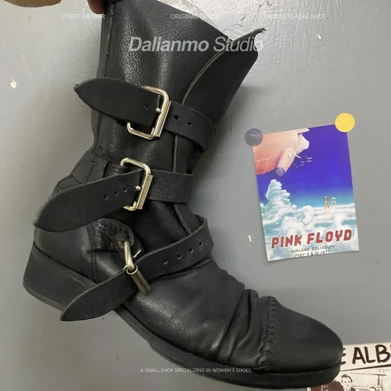 Bottes de moto en cuir véritab - Vintage Fashion Style avis et prix