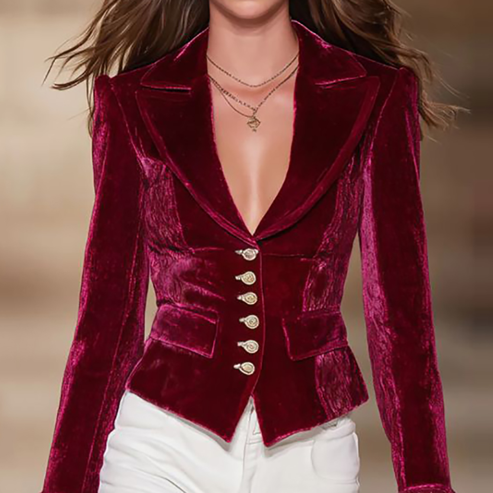 Blazer élégant en velours bord - Velvet Blazer Vintage avis et prix