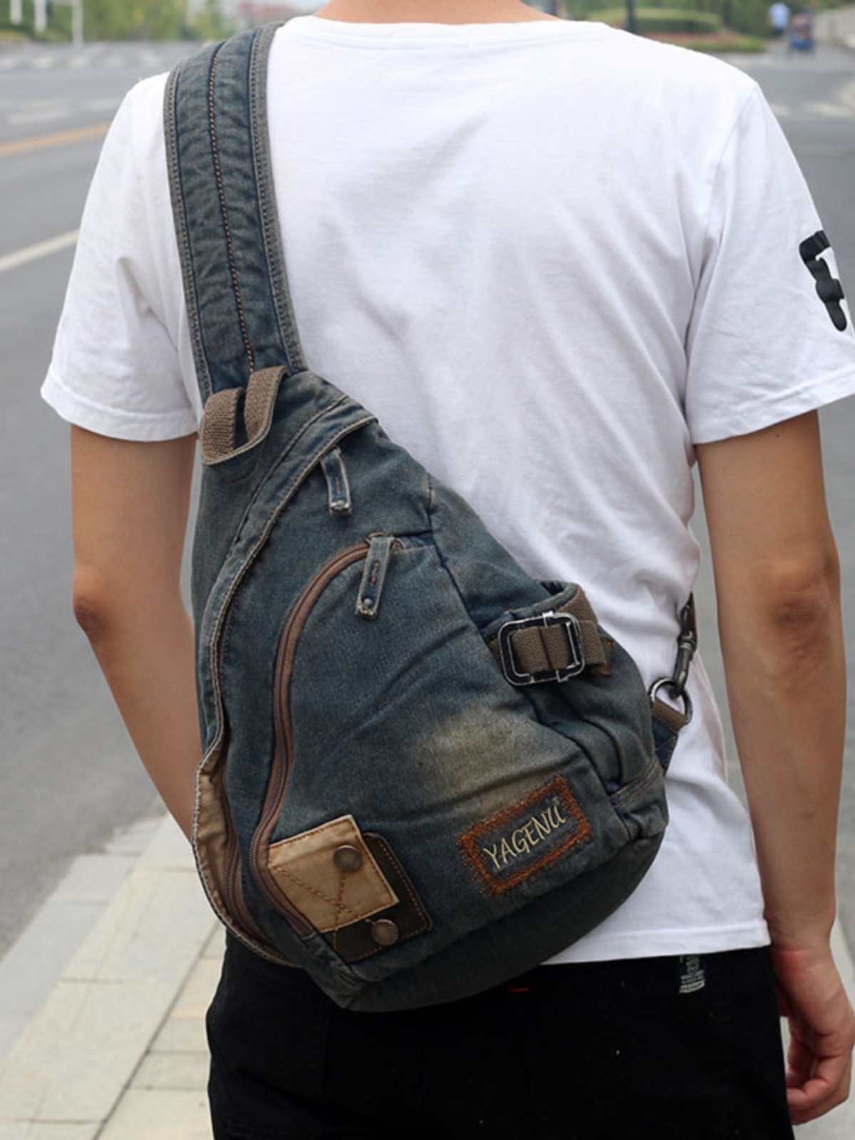 Sac bandoulière rétro en jean  - Vintage Fashion Model avis et prix