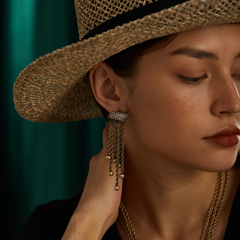 Boucles d'oreilles vintage dor - Vintage Fashion Jewelry Brands avis et prix