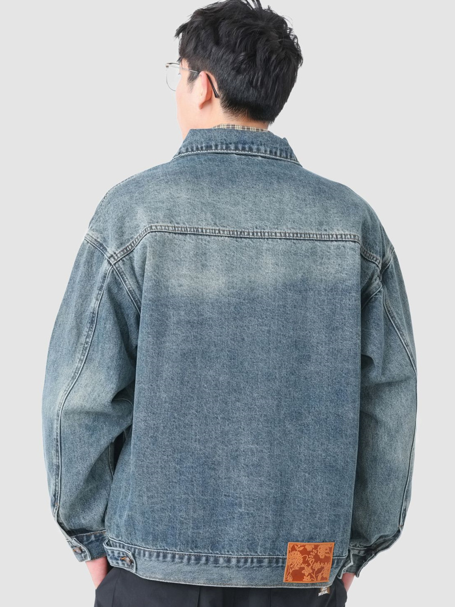 Veste en jean à poches brodées - Vintage Fashion Hong Kong avis et prix