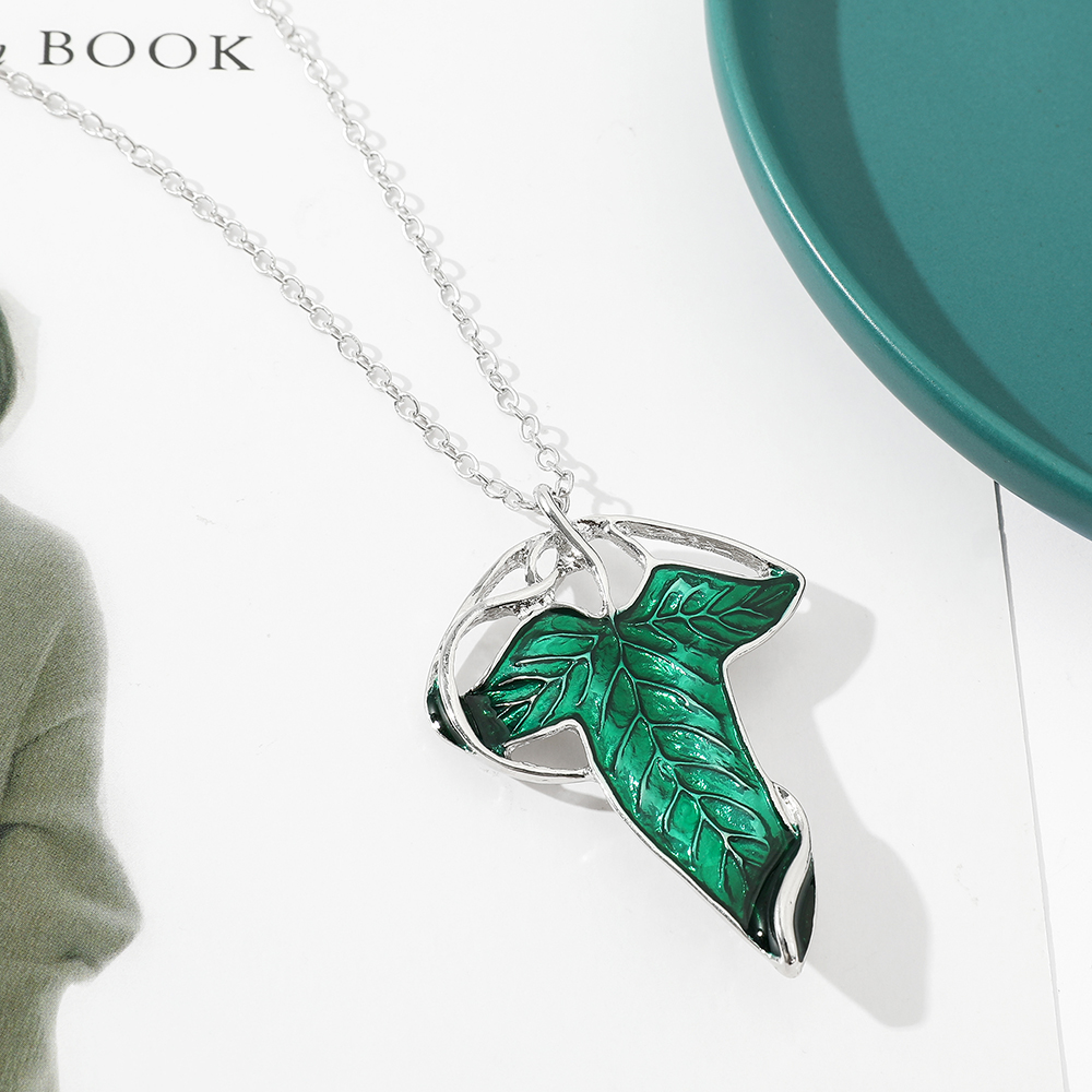 Collier pendentif feuille vert - Vintage Fashion Model avis et prix