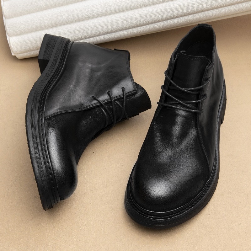 Bottes en cuir véritable vinta - Vintage Fashion Style avis et prix