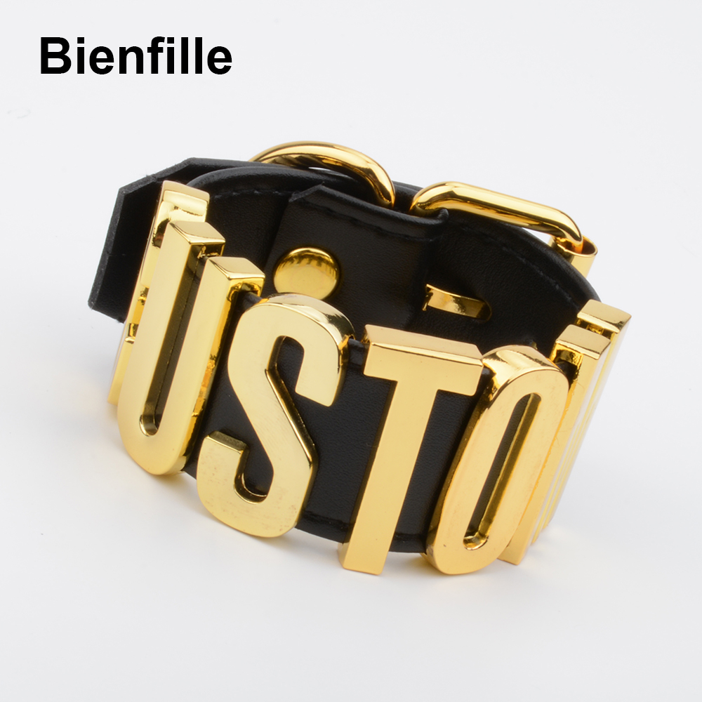 Bracelet de poignet en cuir PU - Vintage Fashion Names avis et prix