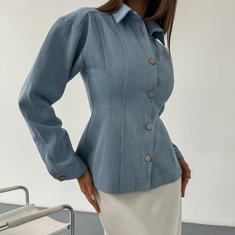 Chemise en jean vintage cintré - Vintage Women Fashion avis et prix
