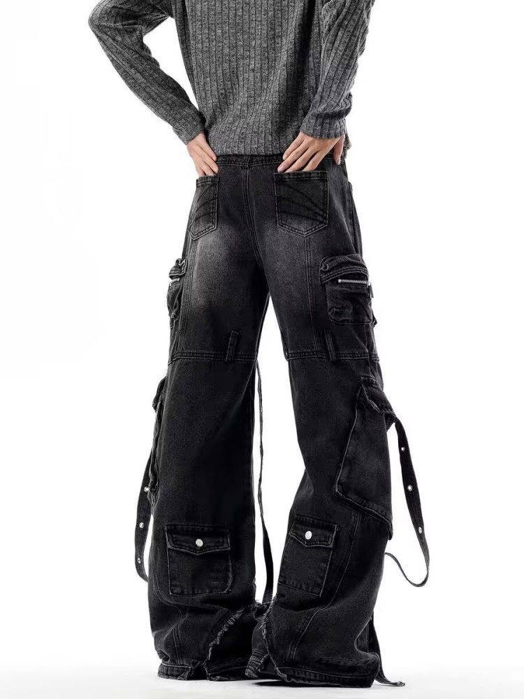 Jean cargo baggy noir délavé s - Retro Track Pant avis et prix