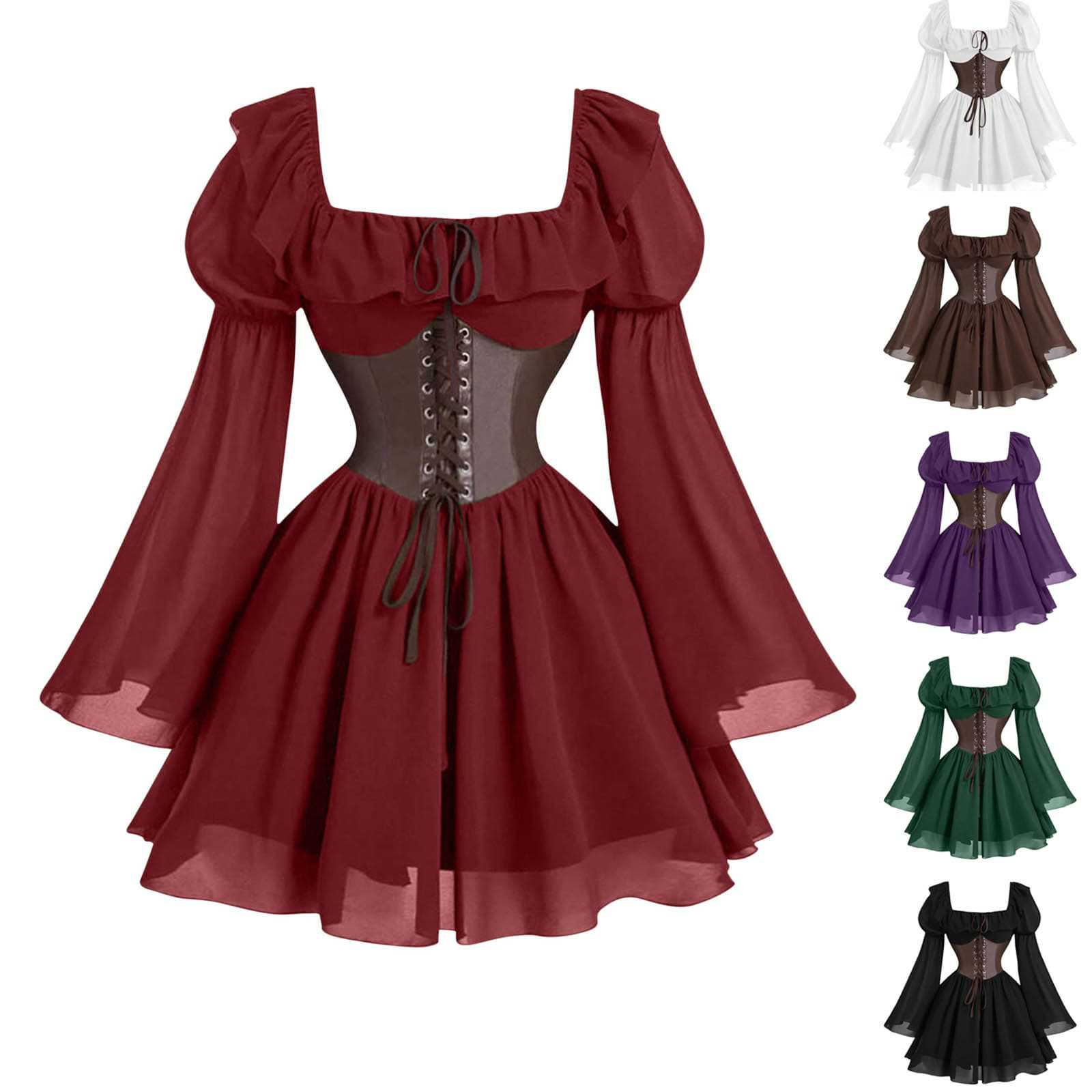 Renaissance médiévale à manche - Vintage Fashion Dresses avis et prix