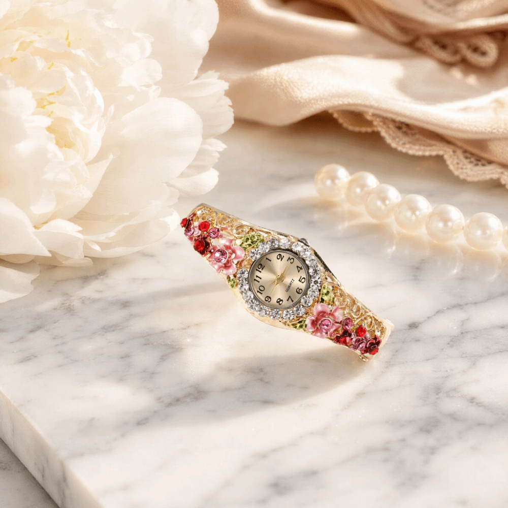 Montre vintage riche en fleurs - Vintage Fashion Week avis et prix