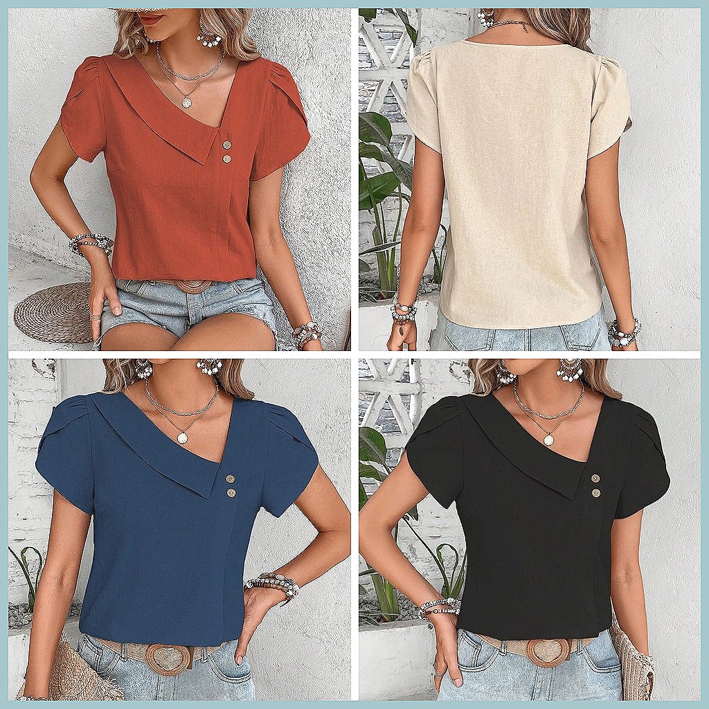 Chemisier uni vintage été 2024 - Vintage Women Fashion avis et prix
