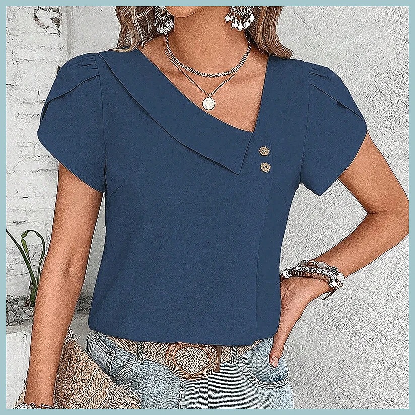 Chemisier uni vintage été 2024 - Vintage Women Fashion avis et prix